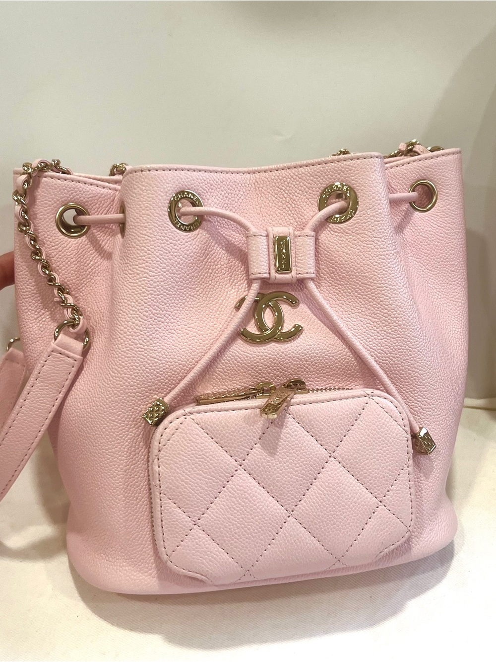 NEW🔥Chanel Caviar Bucket Small
